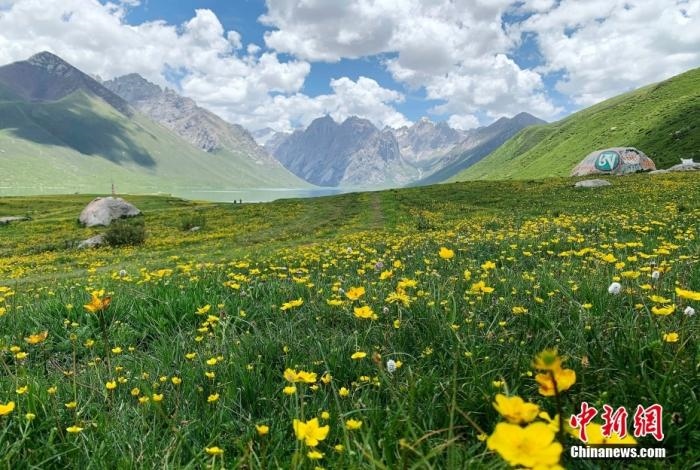 位于青海省果洛藏族自治州久治縣的年保玉則意為“神圣不可侵犯的地方”，山形如蓮花，總面積3469平方公里，保存有冰蝕地貌、冰磧地貌、現代冰川等地質遺跡，有“天神后花園”之稱。
<a target='_blank' href='http://www.chinanews.com/'>中新社</a>記者 孫睿 攝