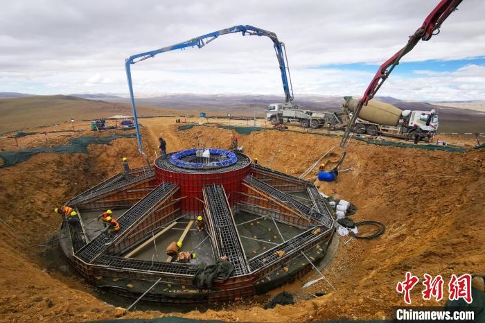 資料圖為該風電場建設現(xiàn)場。　中國電建集團成都勘測設計研究院有限公司 供圖