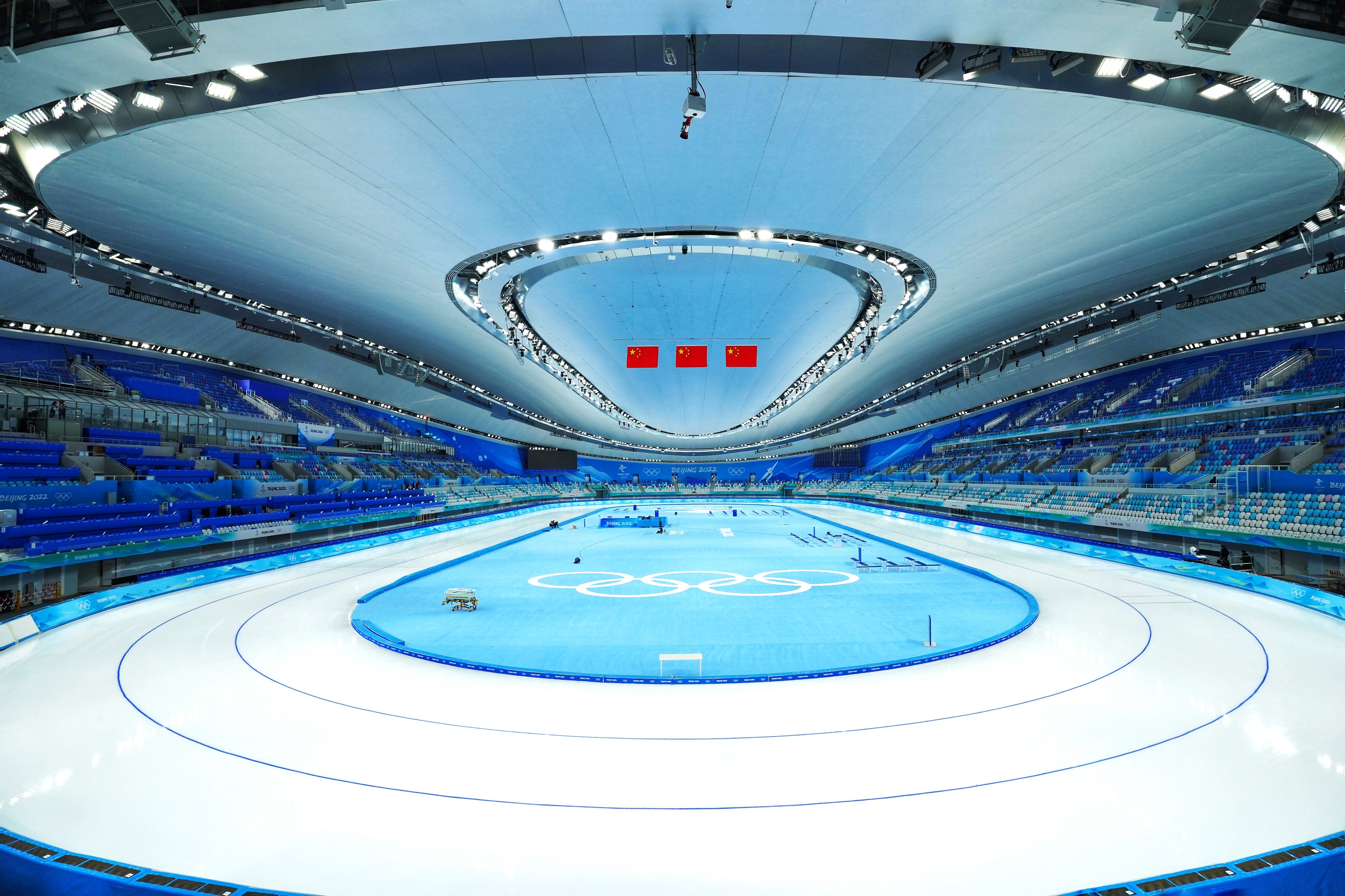 △國家速滑館，2022年1月4日，習(xí)近平總書記到這里調(diào)研。(圖/總臺(tái)國廣記者李晉拍攝)