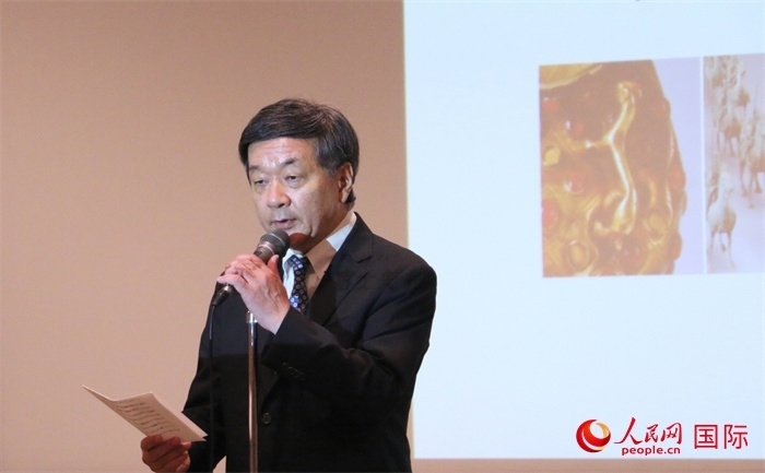 主辦方代表、富士美術(shù)館館長五木田聰致辭。（人民網(wǎng) 許可攝）