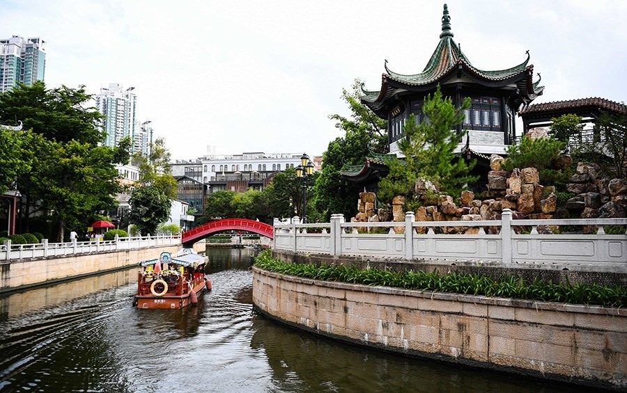 2022年7月19日拍攝的廣州永慶坊一角。新華社記者 鄧華 攝