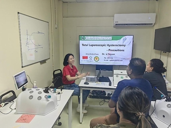 培訓現(xiàn)場。第18期援圭亞那醫(yī)療隊供圖