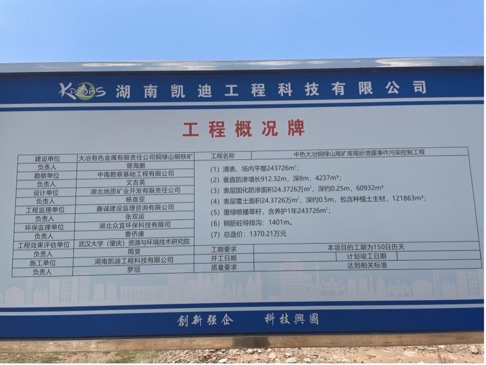 工程概況牌。 人民網(wǎng)記者 楊喬攝