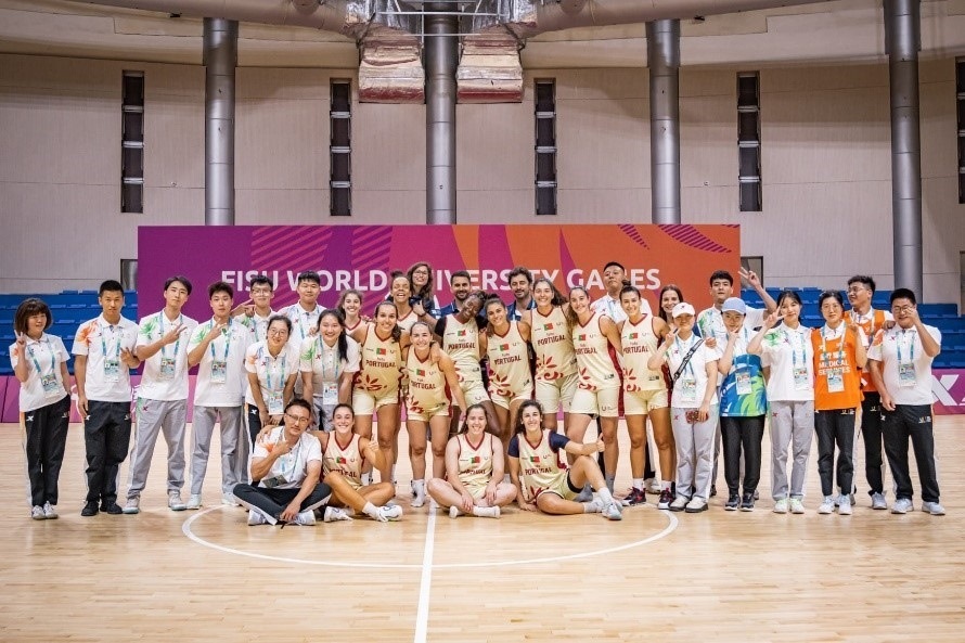 成都大運(yùn)會(huì)葡萄牙女子籃球隊(duì)。 受訪者供圖