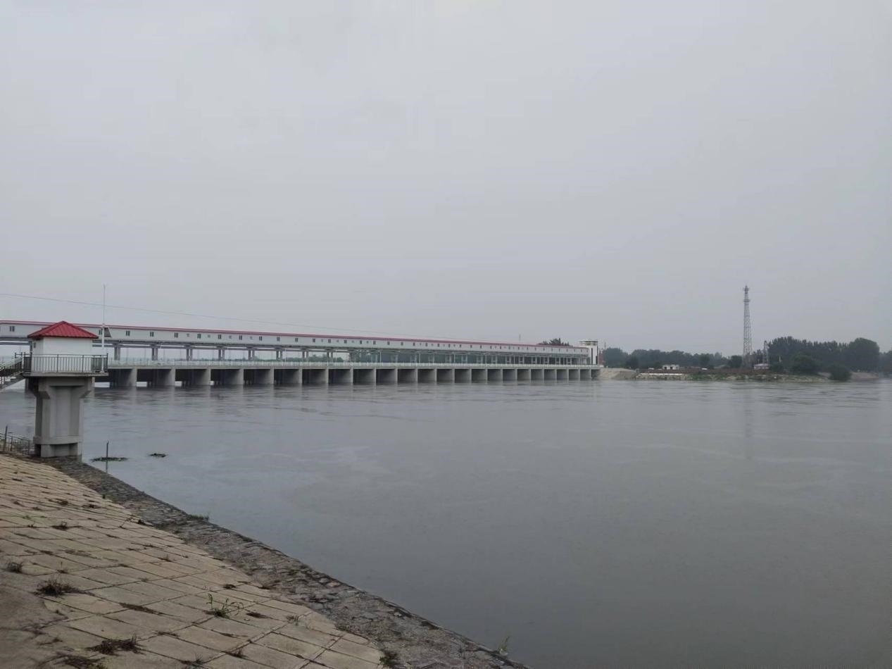 獨流減河進洪閘。受訪者供圖