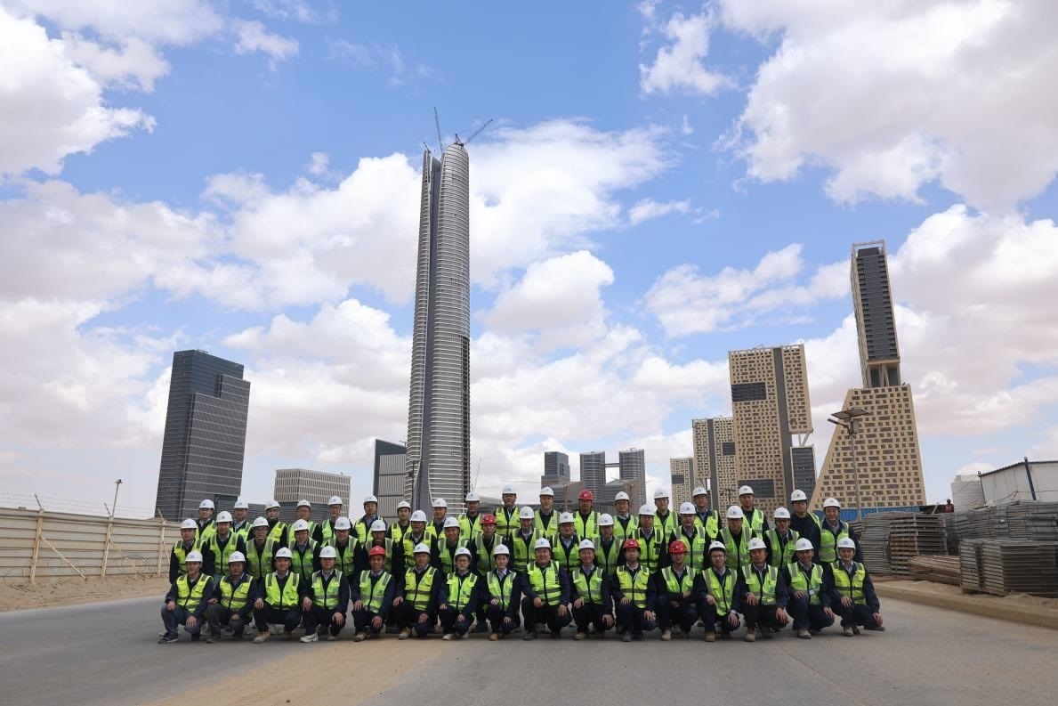 埃及新首都CBD標志塔項目青年工程師團隊。 受訪者供圖