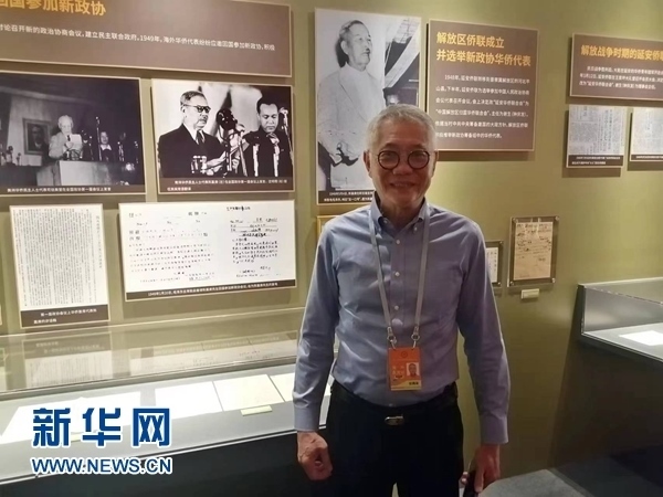 印尼廣東社團(tuán)聯(lián)合總會總主席張錦泉。新華網(wǎng)記者 侯強(qiáng) 攝