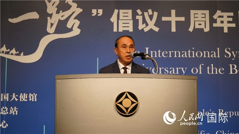 柬埔寨駐日大使圖伊瑞發(fā)言。人民網(wǎng) 蔣曉辰攝