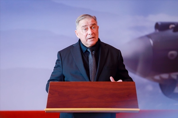 2023年10月30日，美中航空遺產(chǎn)基金會(huì)主席杰弗里·格林在中國(guó)人民抗日戰(zhàn)爭(zhēng)紀(jì)念館的活動(dòng)中發(fā)表講話。中國(guó)人民對(duì)外友好協(xié)會(huì)供圖