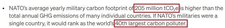 看看北約的“碳足跡”，就知道西方的氣候承諾有多扯