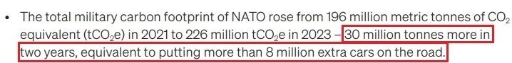 看看北約的“碳足跡”，就知道西方的氣候承諾有多扯