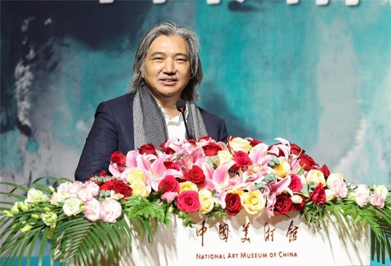 吳為山致辭。主辦方供圖