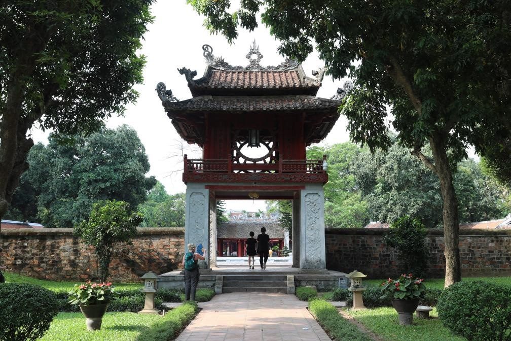 這是越南首都河內文廟內的奎文閣。