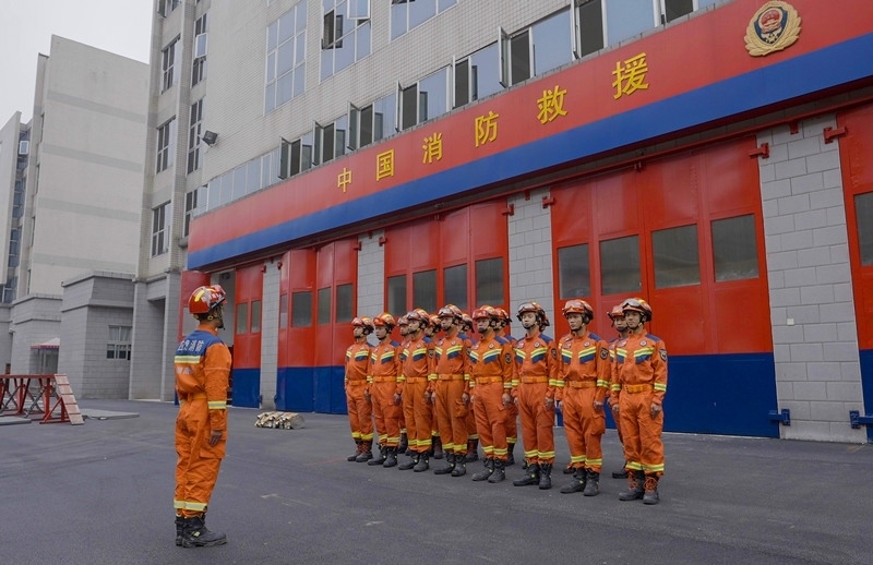 集結(jié)列隊。受訪者供圖