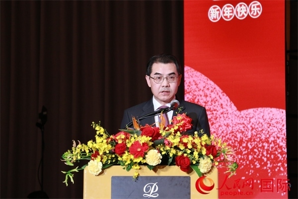 中國駐日本大使吳江浩致辭。人民網(wǎng) 許可攝