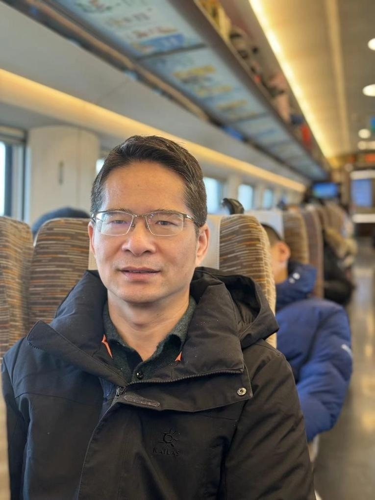 楊萬坤乘坐高鐵往返京津。（采訪對(duì)象供圖）