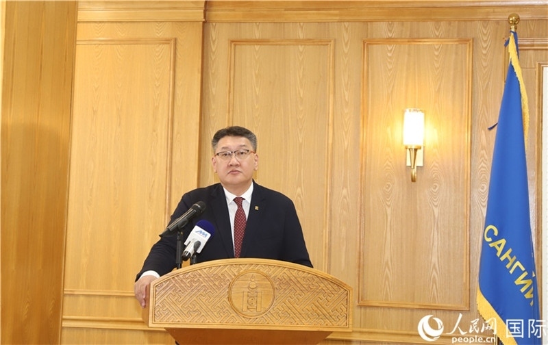 扎布赫楞部長致辭。人民網(wǎng)記者 霍文攝