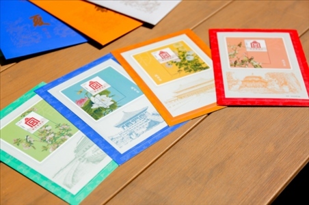 《四季故宮》藏書票。故宮博物院供圖