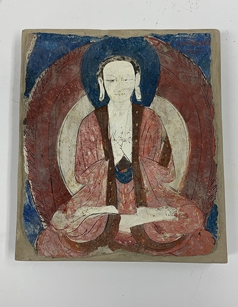 佛像壁畫(huà)殘片（暫定名）。國(guó)家文物局供圖