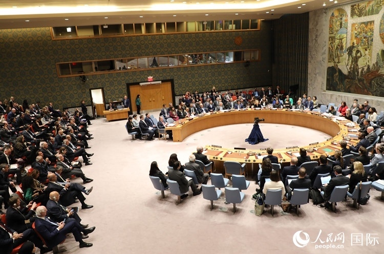 4月18日，聯(lián)合國總部安理會投票現(xiàn)場。 人民網(wǎng)記者 李志偉攝