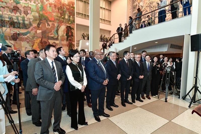 圖為“遇鑒漢字，和合共生”漢字展活動(dòng)現(xiàn)場(chǎng)。（主辦方供圖）