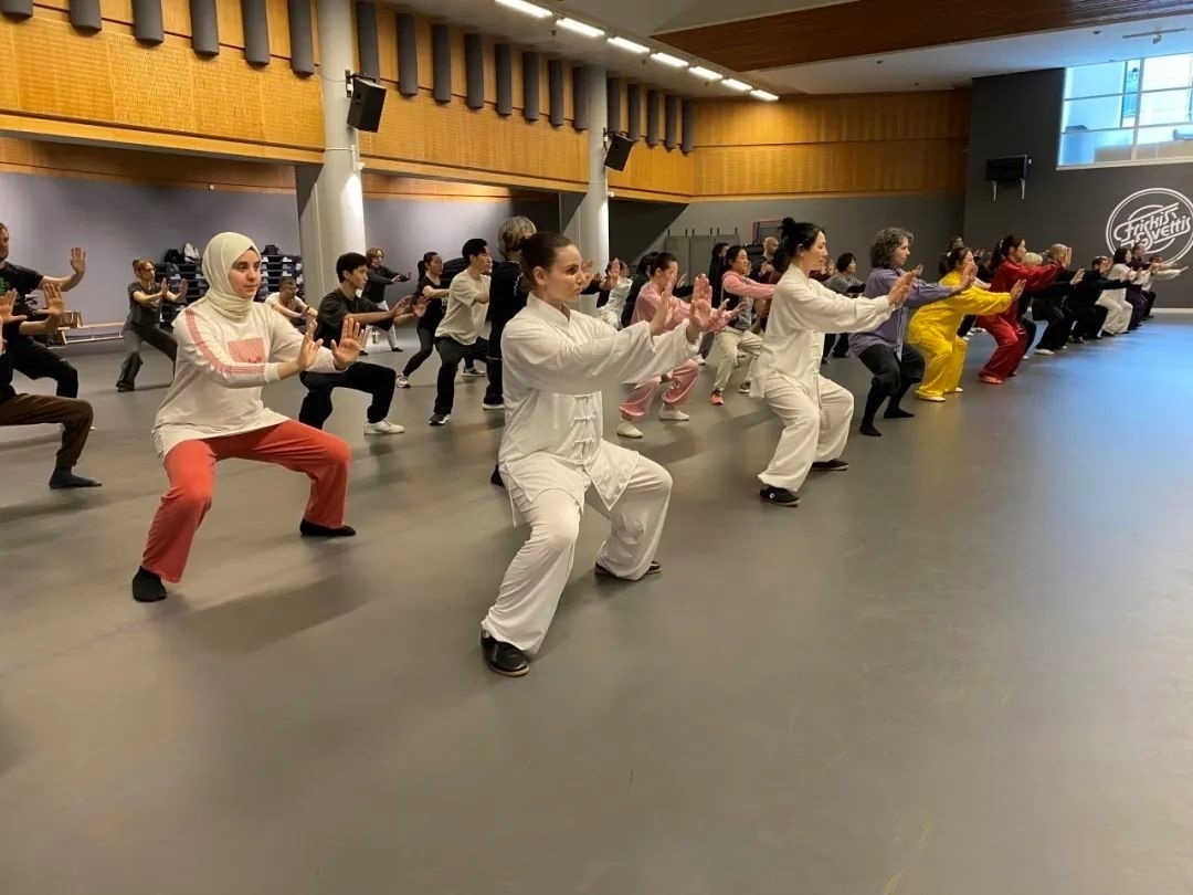 培訓班學員學習太極拳。斯德哥爾摩中國文化中心供圖
