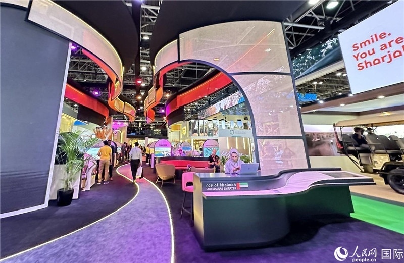 阿聯(lián)酋沙迦展臺(tái)。人民網(wǎng)記者管克江攝