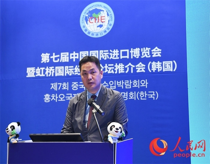在華韓國創(chuàng)新中心代表金鐘文發(fā)言。 人民網(wǎng) 程安康攝