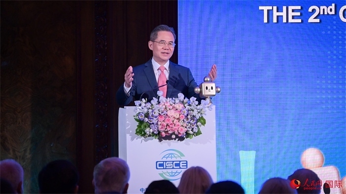 中國駐英國大使鄭澤光致辭。人民網(wǎng) 郭錦標(biāo)攝