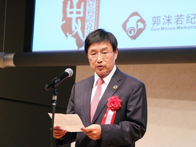 日中友好會(huì)館中國(guó)代表理事黃星原致辭。人民網(wǎng) 許可攝