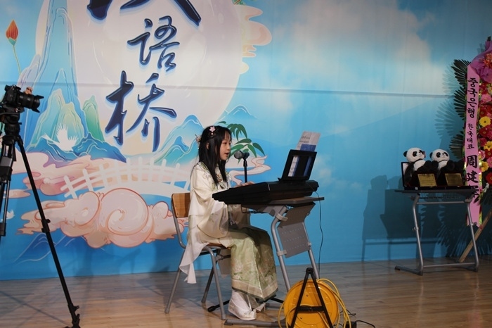 參賽選手在比賽中進行中華才藝展示。