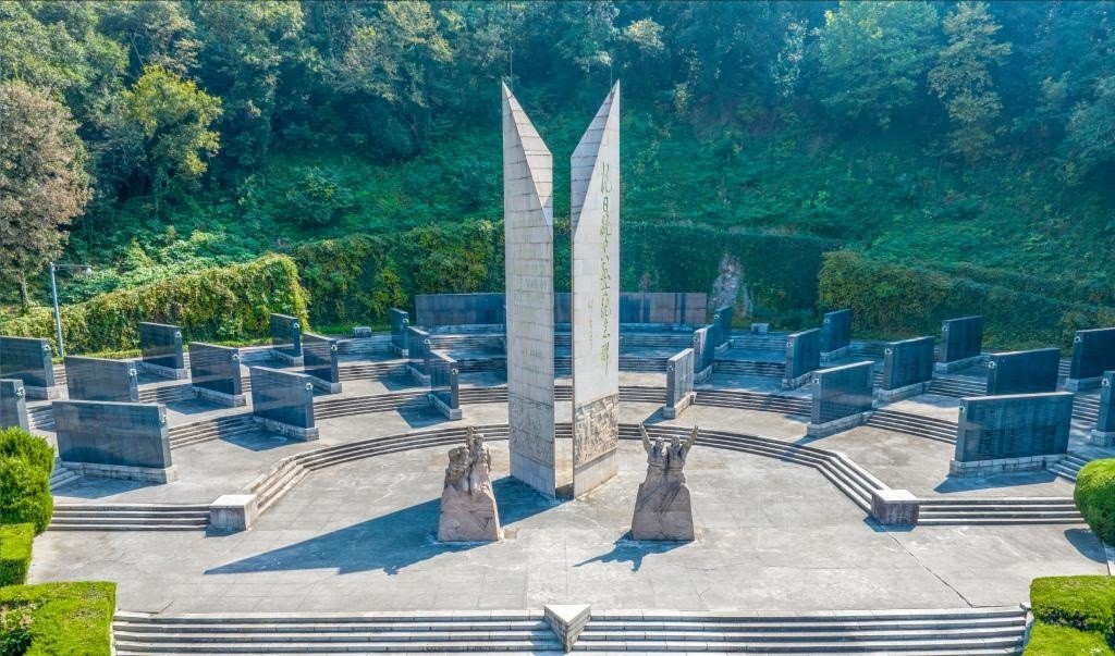 抗日航空英烈紀(jì)念碑廣場。（受訪單位供圖）