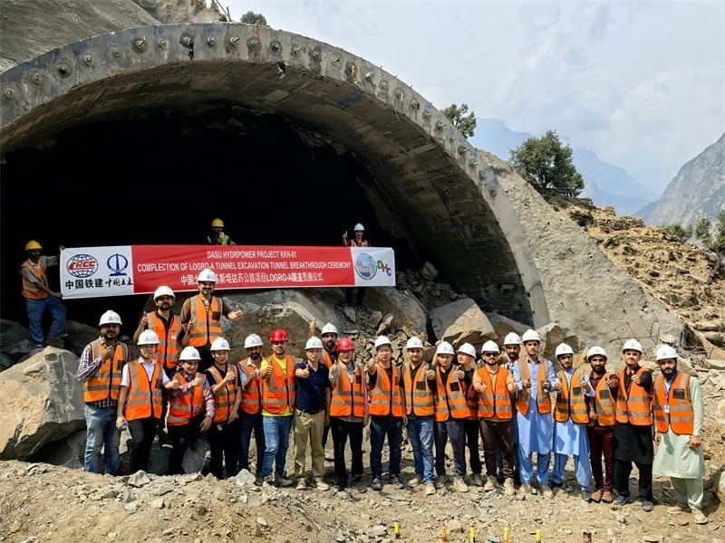 7月29日貫通儀式現(xiàn)場圖片。中國土木工程集團(tuán) 供圖