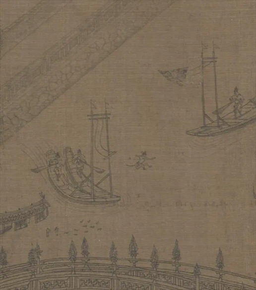 《龍舟奪標圖》中的“水秋千”