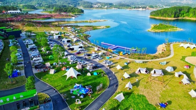 牛車河月亮灣露營(yíng)基地。受訪方供圖