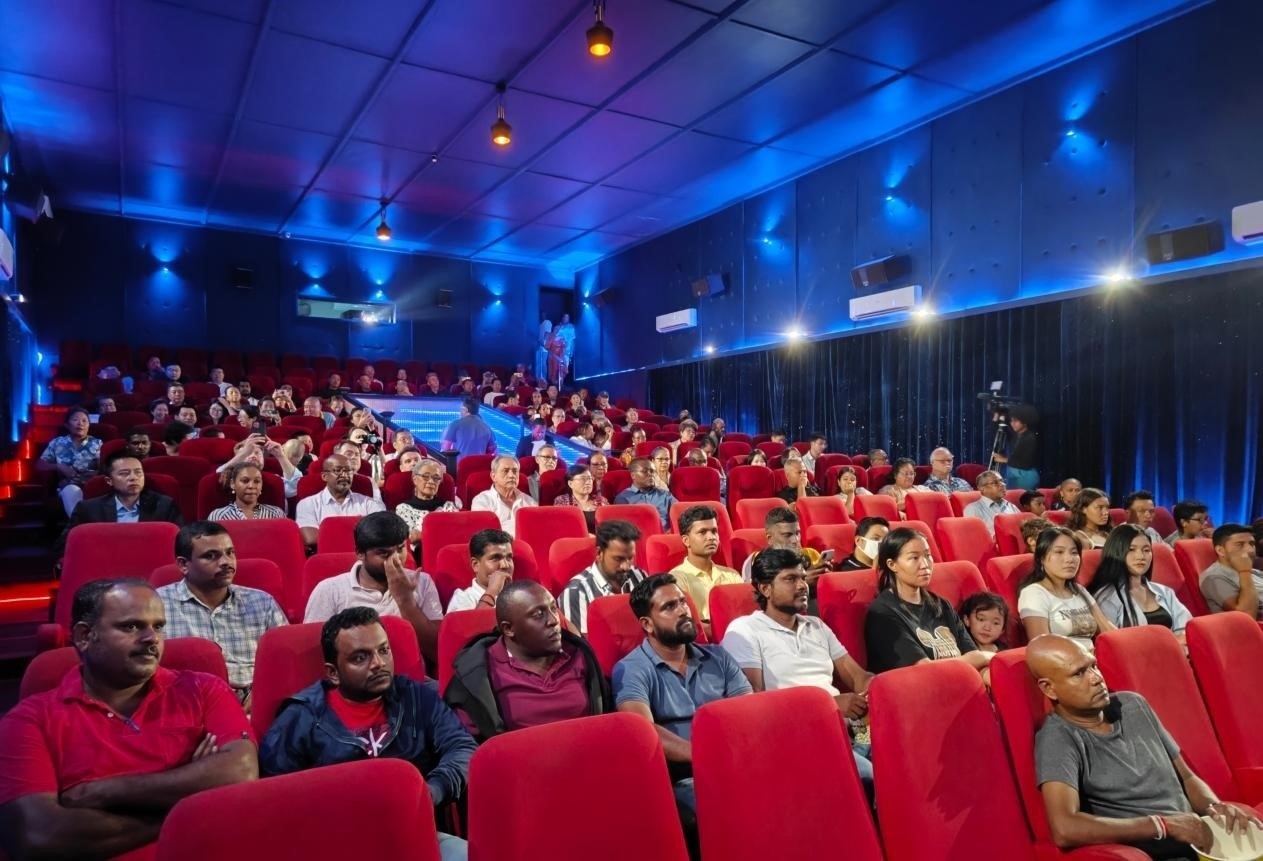 塞舌爾首屆中國電影節(jié)開幕式現(xiàn)場。林育楠 攝