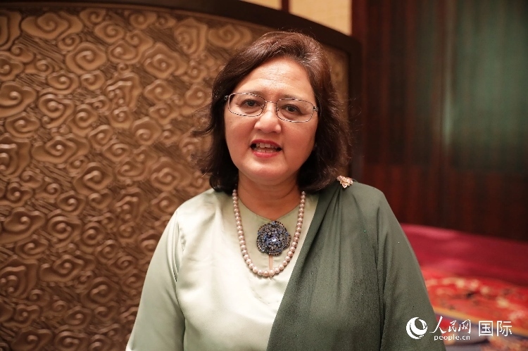 馬來西亞高教部高教司司長阿茲琳達(dá)接受人民網(wǎng)采訪。人民網(wǎng) 王婧攝