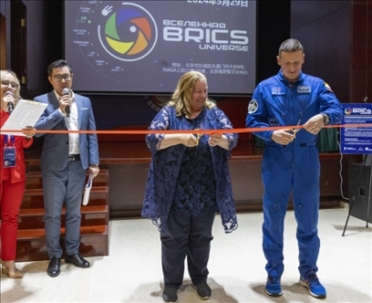 5月29日，“宇宙·金磚國(guó)家”圖片巡回展在北京舉辦。 北京俄羅斯文化中心供圖