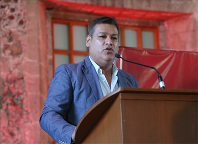 阿爾貝托·維拉致辭。主辦方供圖