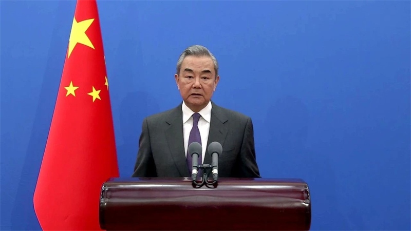 中共中央政治局委員、中央外辦主任王毅發(fā)表視頻致辭。主辦方供圖