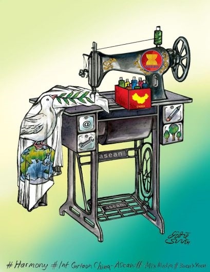 單幅卡通一等獎獲獎作品。（主辦方供圖）