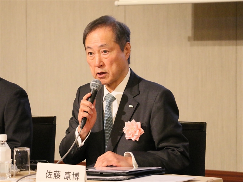 日中投資促進機構(gòu)會長佐藤康博致辭。人民網(wǎng) 許可攝