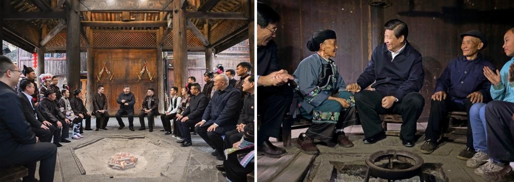 左圖由新華社記者謝環(huán)馳拍攝；右圖由新華社記者蘭紅光拍攝。