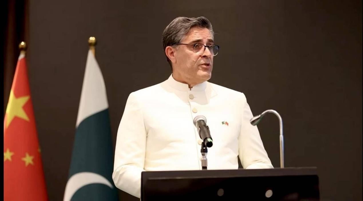 巴基斯坦駐華大使卡里爾·哈什米致辭。巴基斯坦駐華大使館供圖