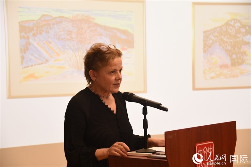 瑞典著名畫家比麗塔·穆爾的藝術(shù)講座。人民網(wǎng)記者 殷淼攝