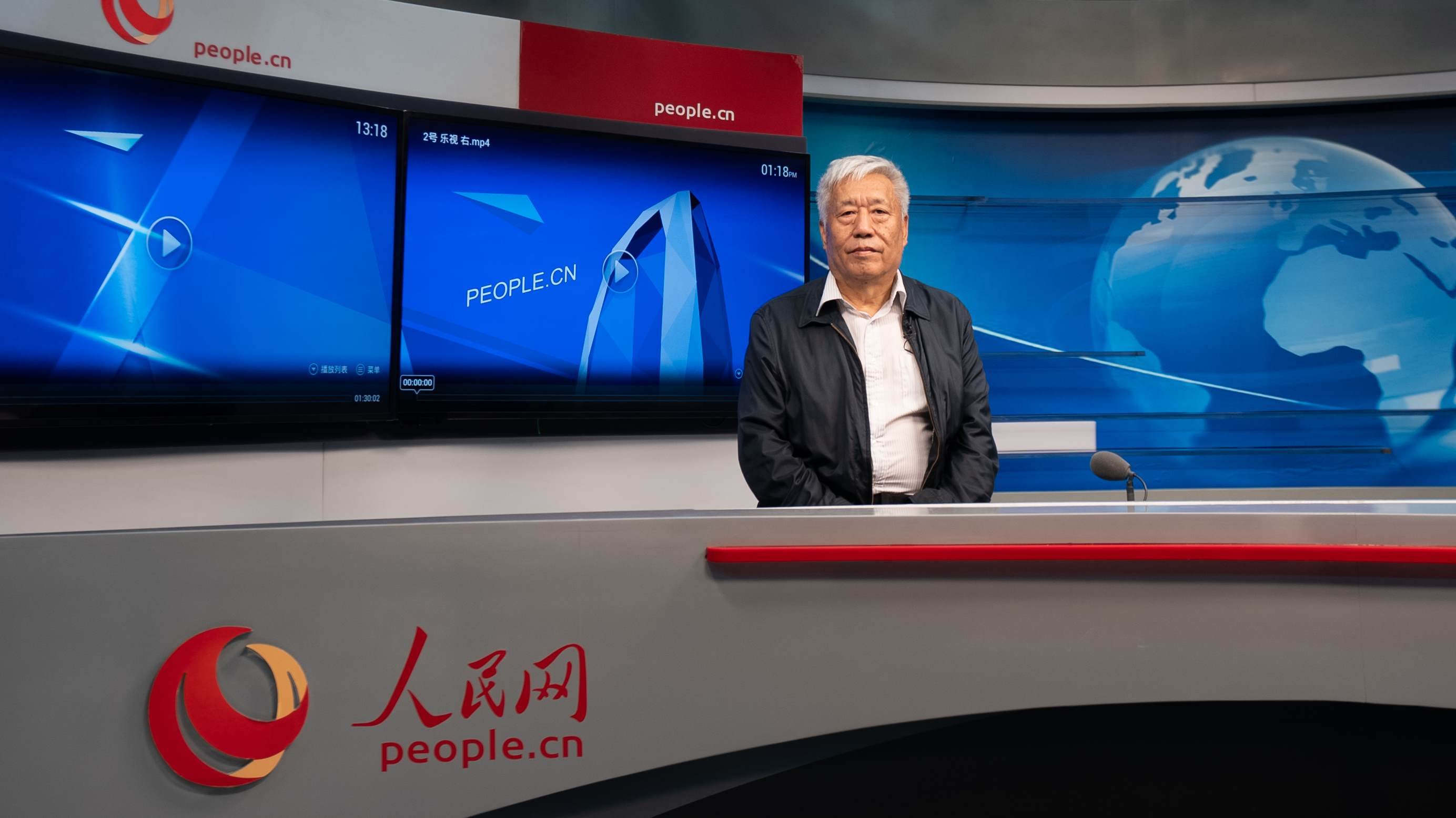 中國地震局地球物理研究所原副所長、研究員高孟潭作客人民網(wǎng)。人民網(wǎng)記者 葛泰佚攝