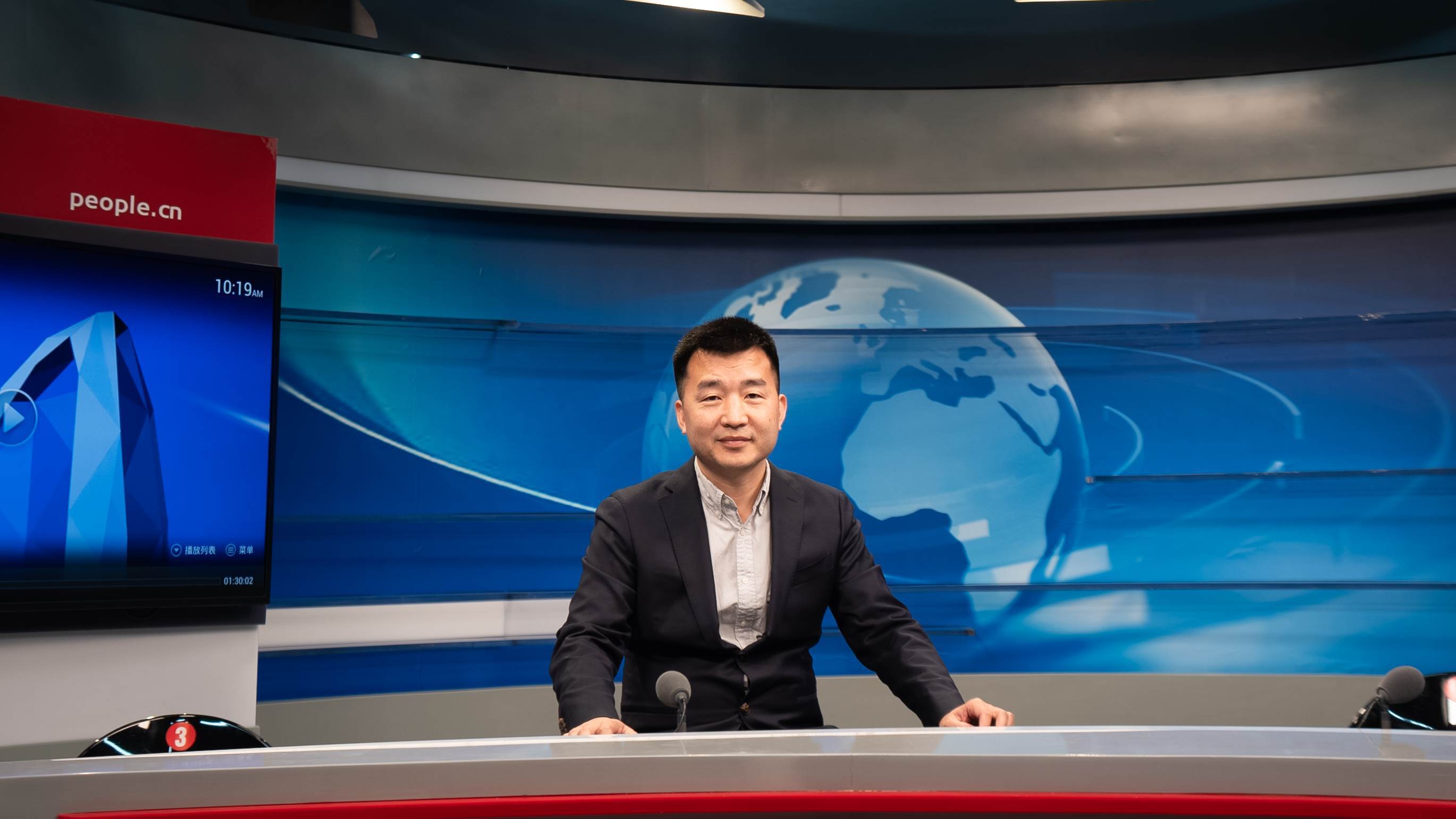 應(yīng)急管理部國家自然災(zāi)害防治研究院研究員，博士生導(dǎo)師許沖作客人民網(wǎng)。人民網(wǎng)記者 葛泰佚攝