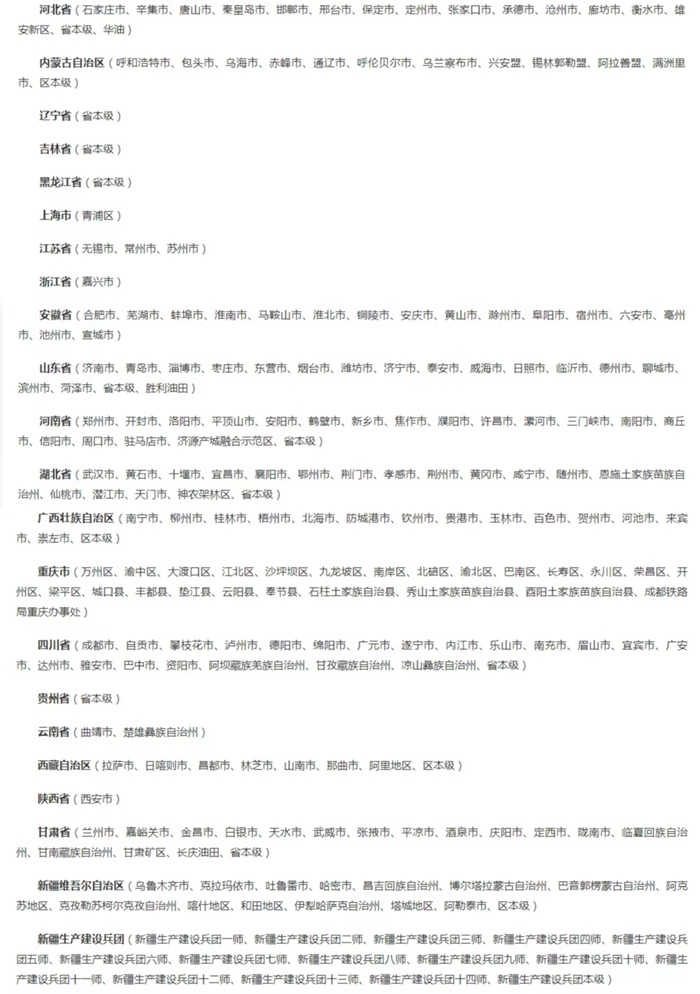 截至5月8日已開通醫(yī)保個賬跨省共濟的統(tǒng)籌區(qū)。（國家醫(yī)保局官網(wǎng)截圖）