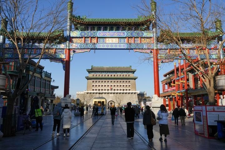 這是2024年12月26日從前門大街拍攝的正陽(yáng)門箭樓。